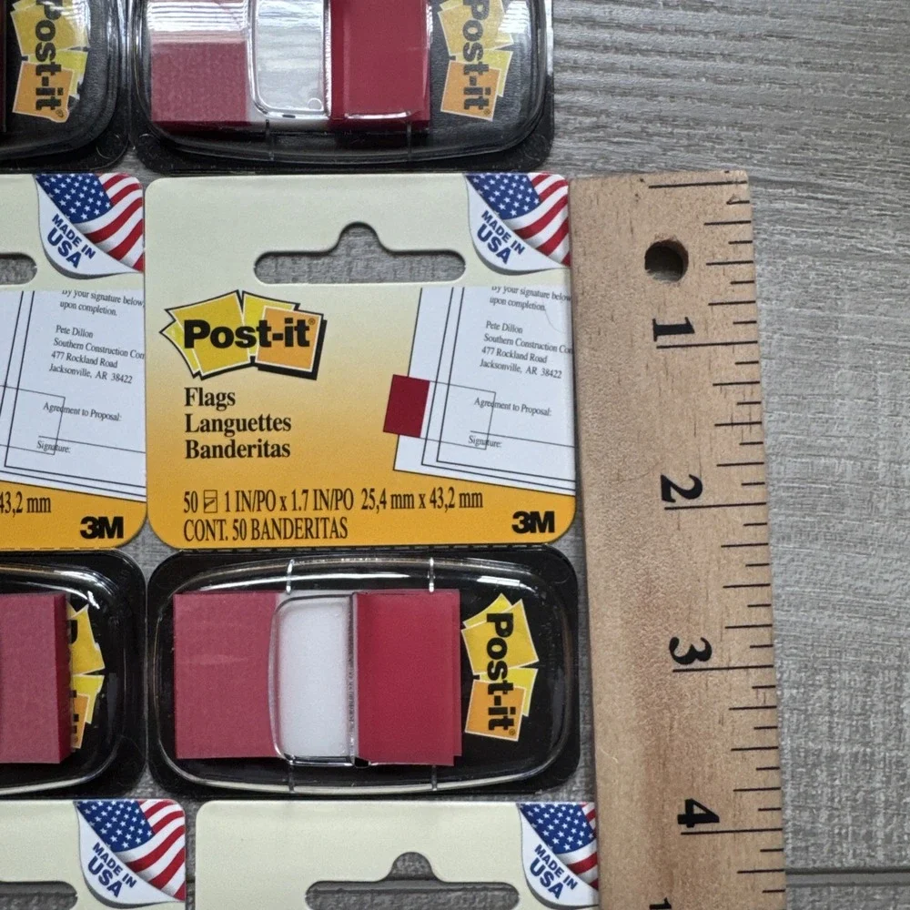 24 Pack - Post-it Standard Page Flags in Dispenser Red find fast 1